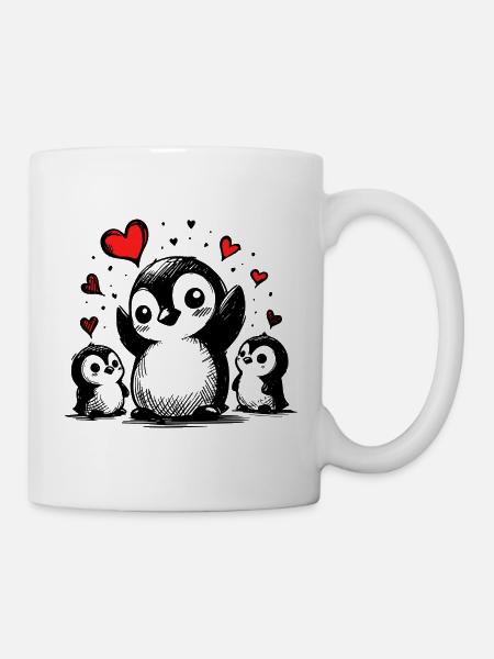 Glückliches Paar, umgeben von Liebe - Tasse - Weiß