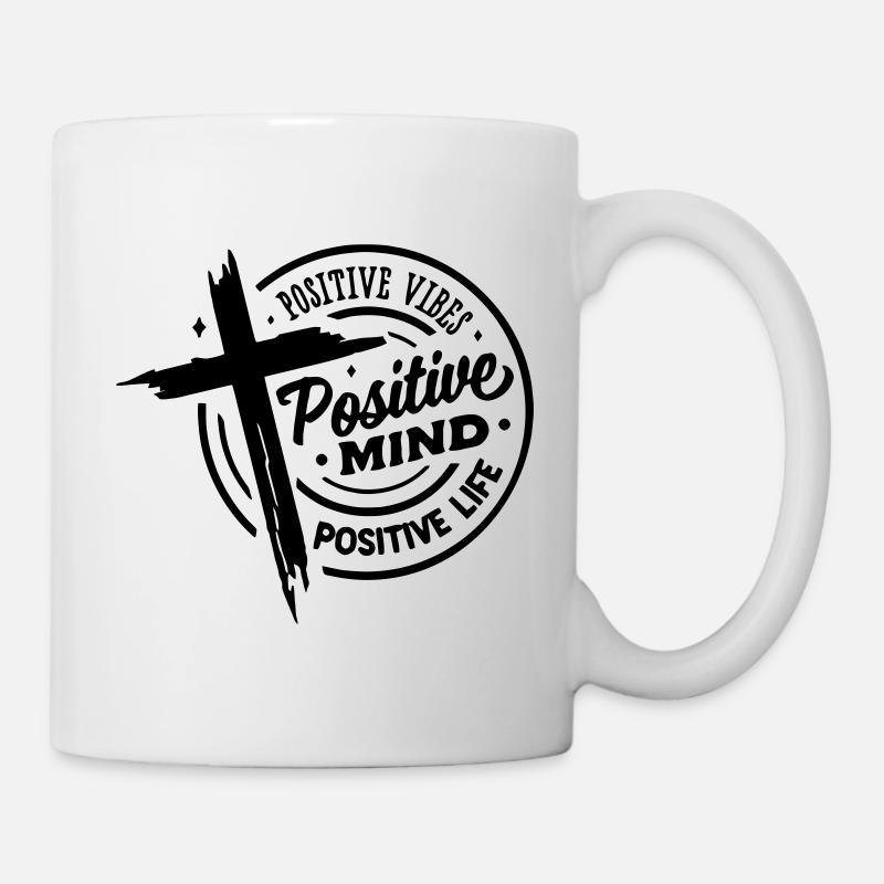 Abstract Geometric Pattern T-Shirt Design - Mug - white