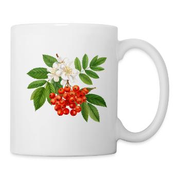 Rowan – motif floral à l’aquarelle - Mug blanc - blanc - Droite
