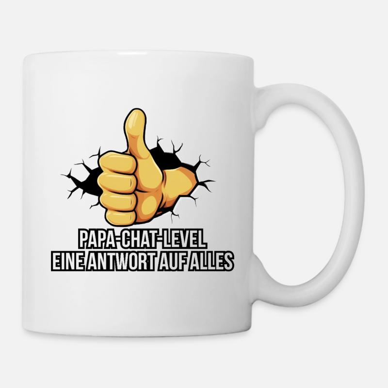 Dad thumbs up with lettering - Mug - white