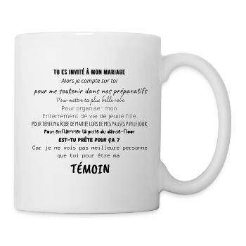 Wedding witness - Mug - white - Right