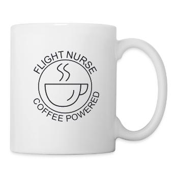 Flight Nurse Coffee Powered Luftrettung - Tasse - Weiß - Rechts
