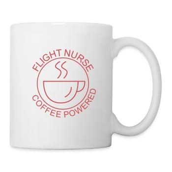 Flight Nurse Coffee Powered Luftrettung - Tasse - Weiß - Rechts