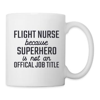 Flight Nurse Superhero Luftrettung - Tasse - Weiß - Rechts