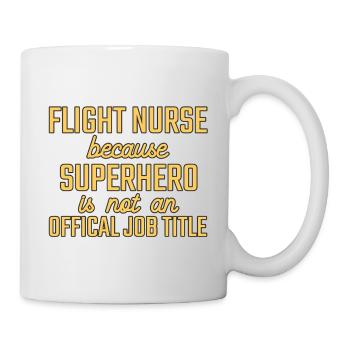 Flight Nurse Superhero Luftrettung - Tasse - Weiß - Rechts