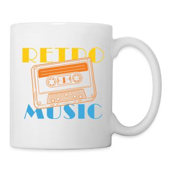 Vintage Retro Kassette Design - Tasse - Weiß - Rechts