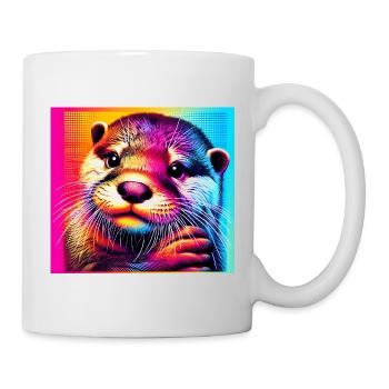 loutre - Mug blanc - blanc - Droite