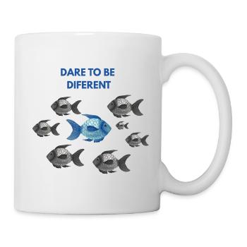 Dare to be different blue - Mug - white - Right