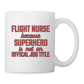 Flight Nurse Superhero Luftrettung - Tasse - Weiß - Rechts