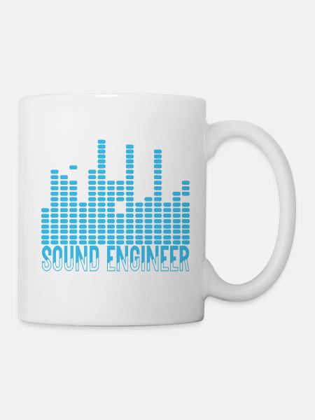 Das Wave-Design des Toningenieurs - Tasse - Weiß