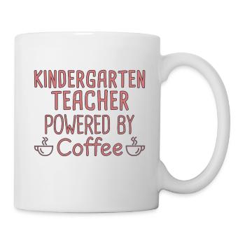 Kindergarten Teacher Powered By Coffee - Mug - white - Right