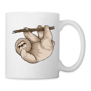 Charming Sloth Hugging Branch  - Mug - white - Right