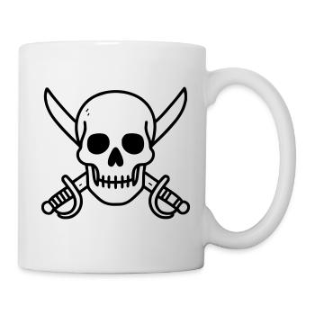 Piraten - Tasse - Weiß - Rechts