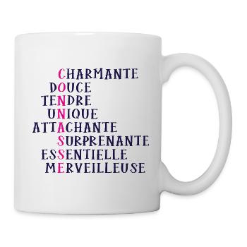 für Frauen, lustige Figur Dame - Tasse - Weiß - Rechts