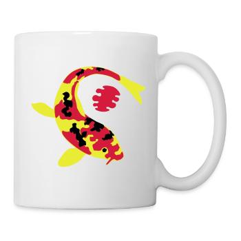 Abstract fish in bright colors - Mug - white - Right