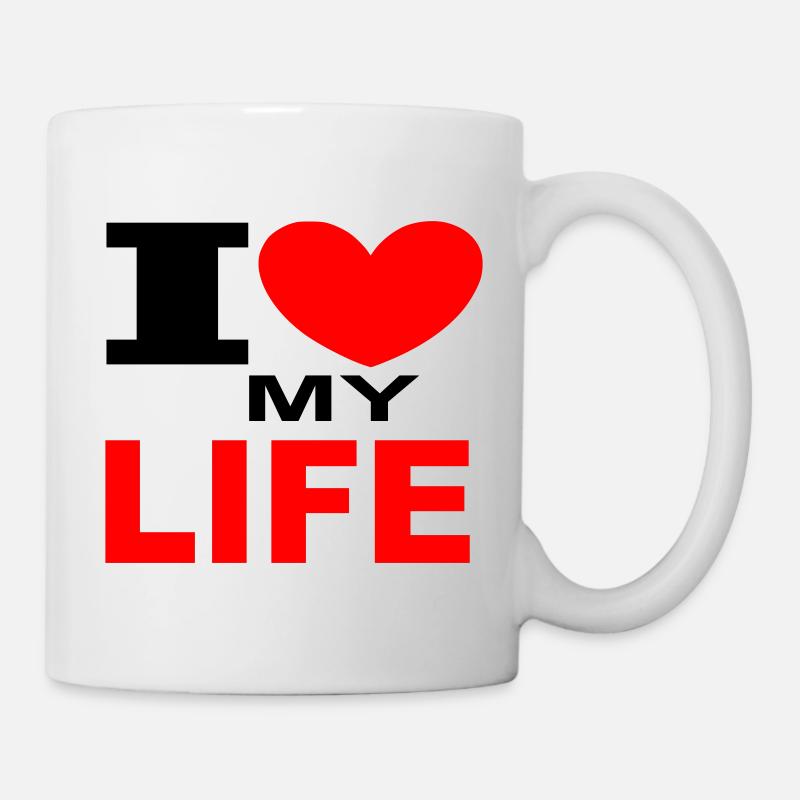 ich liebe mein Leben - Tasse - Weiß