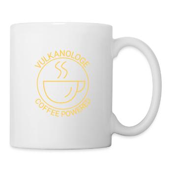 Vulkanologe Coffee Powered Vulkanologie - Tasse - Weiß - Rechts