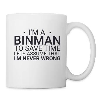 Binman ne s’est jamais trompé - Mug blanc - blanc - Droite