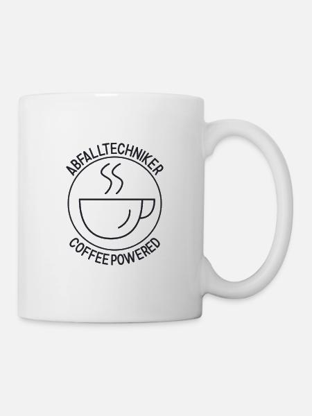 Abfalltechniker Coffee Powered - Tasse - Weiß