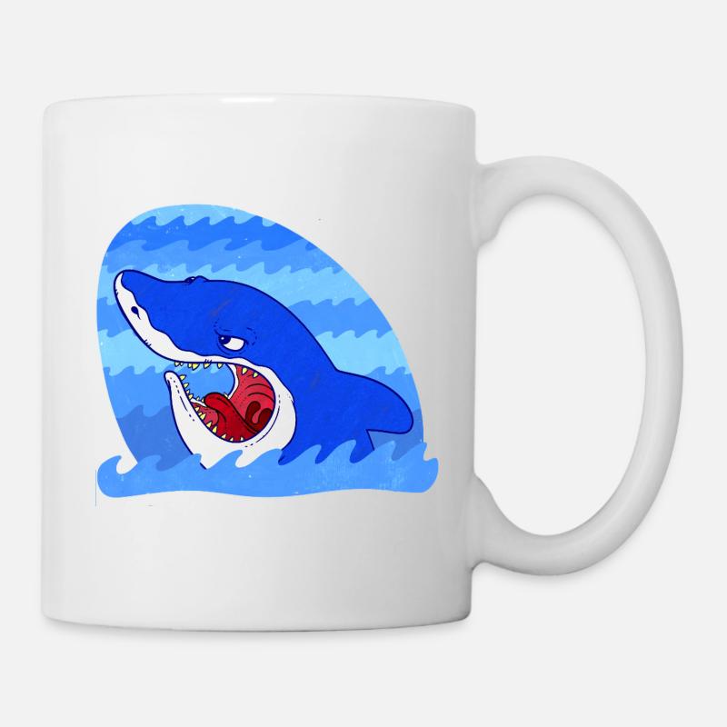 Requin sinistre - Mug blanc - blanc