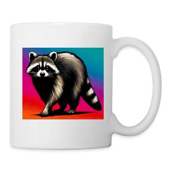 Raton laveur - Mug blanc - blanc - Droite