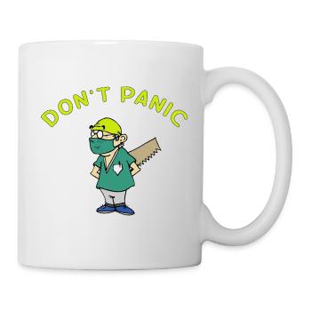 Don-t_panic-la_tronconneuse - Mug blanc - blanc - Droite