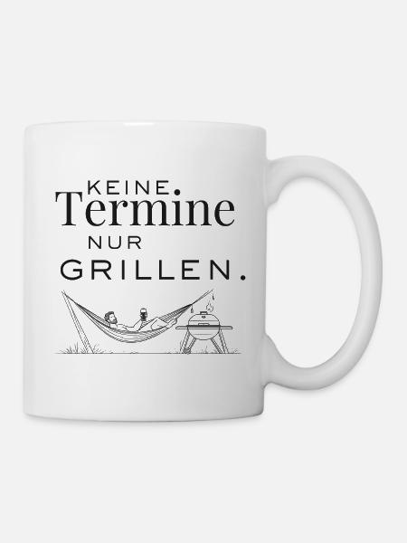 Grillabend Spruch für Männerabende - Tasse - Weiß