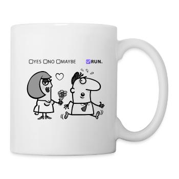 Amour ou Fuite – Design Humour Décalé - Mug blanc - blanc - Droite