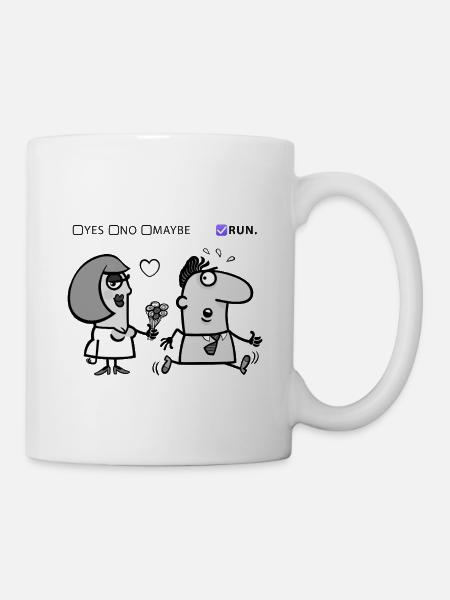 Amour ou Fuite – Design Humour Décalé - Mug blanc - blanc