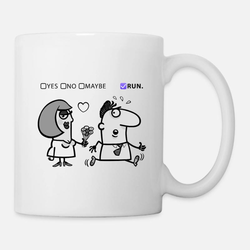 Amour ou Fuite – Design Humour Décalé - Mug blanc - blanc