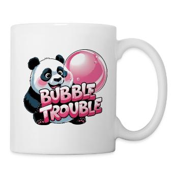 Niedlicher Panda mit Bubble-Torte - Tasse - Weiß - Rechts