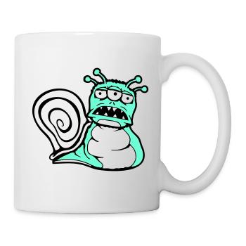snail alien monster Halloween extraterrestrial - Mug - white - Right