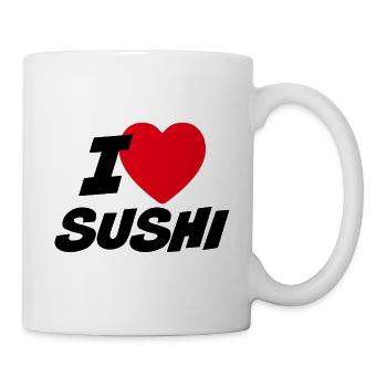 Ich liebe Sushi - Tasse - Weiß - Rechts
