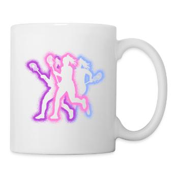 Typographie des joueurs de crosse - Crosse féminine - Mug blanc - blanc - Droite