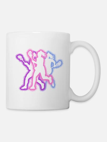 Lacrosse Spieler Typografie Frauen Lacrosse - Tasse - Weiß