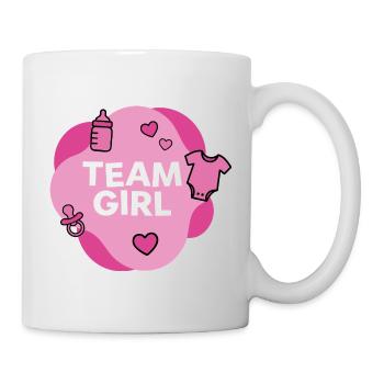 Team Girl Baby Shower Design - Tasse - Weiß - Rechts