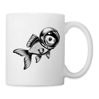Poisson dans l’espace - Logo Cool Astonomy - Mug blanc - blanc - Droite