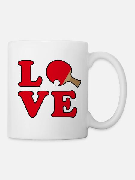 Table Tennis Love - Mug - white
