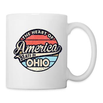 Heart of America in Ohio Design - Mug - white - Right