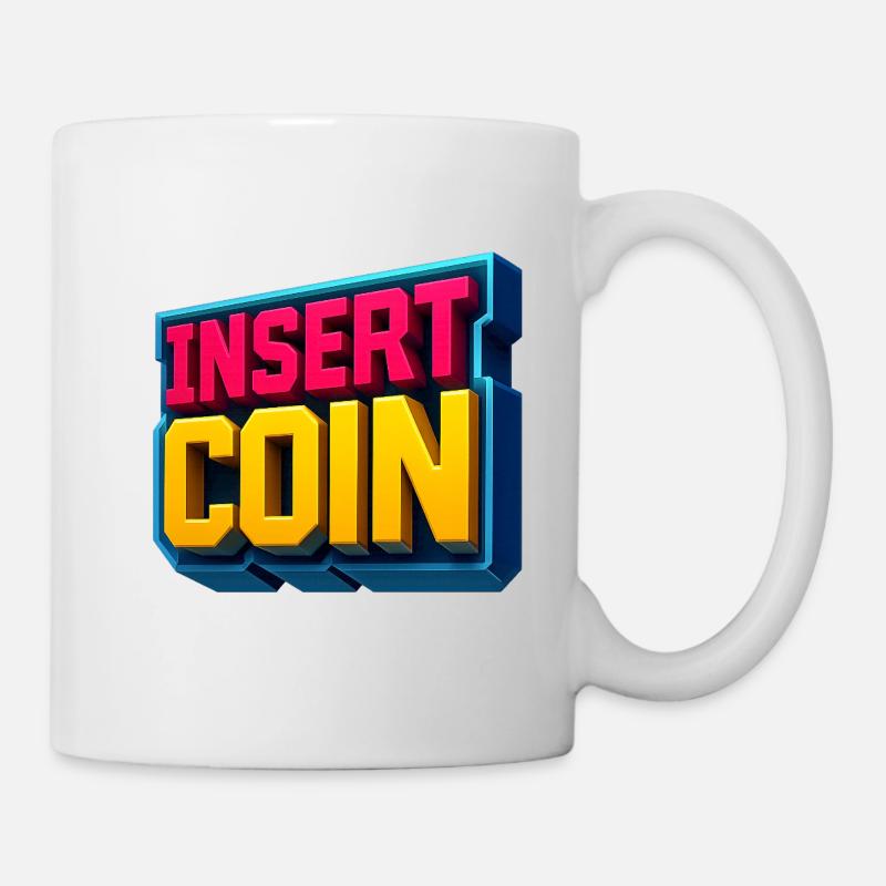 Neon Retro Gaming Design - Tasse - Weiß