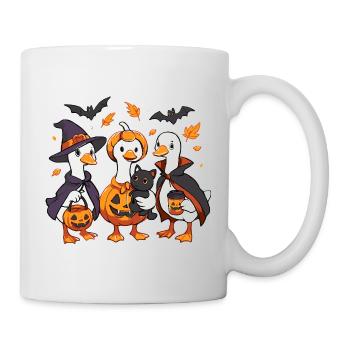Cute Halloween Duck Family in Costumes - Mug - white - Right