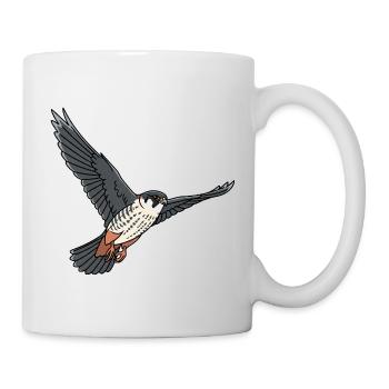 Baumfalke Falke Greifvogel  - Tasse - Weiß - Rechts