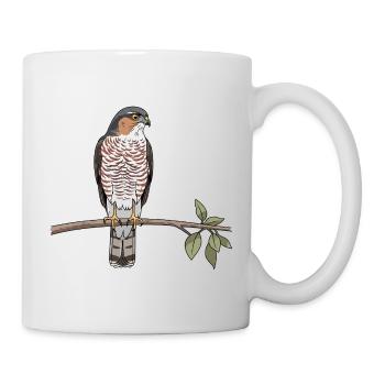 Sperber Greifvogel - Tasse - Weiß - Rechts