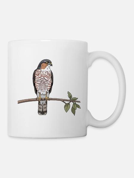 Sperber Greifvogel - Kop/krus - hvid