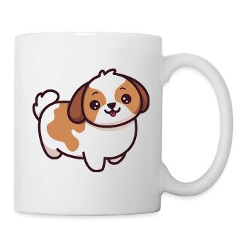 Dessin animé de chiot mignon - Mug blanc - blanc - Droite