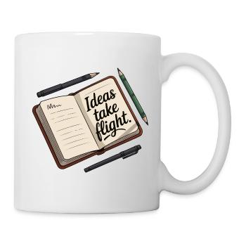 Conception de journal d'idées de vol inspirant - Mug blanc - blanc - Droite