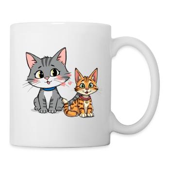 Illustration de copain de chat ludique - Mug blanc - blanc - Droite