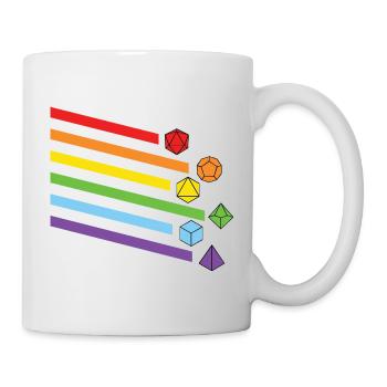 Jeu de dés Fantasy Gamer Style D20 Tabletop Vibes - Mug blanc - blanc - Droite