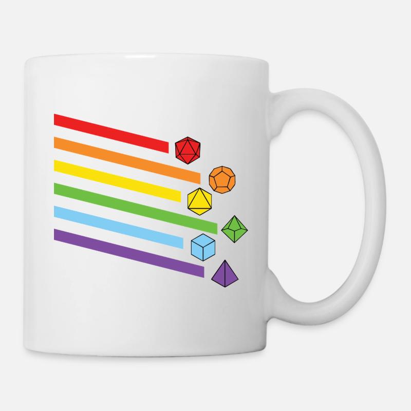 Jeu de dés Fantasy Gamer Style D20 Tabletop Vibes - Mug blanc - blanc
