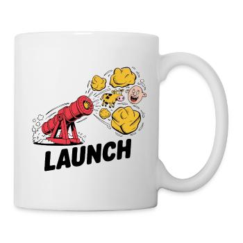 Comic Dinosaur Cannon Explosion Design - Mug - white - Right
